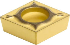 Sumitomo - CCMT21.51 ESU Grade AC610M Carbide Turning Insert - Al2O3 Finish, 80° Diamond, 1/4" Inscr Circle, 3/32" Thick, 1/64" Corner Radius - USA Tool & Supply