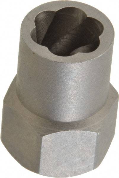 Irwin Hanson - 3/8" Drive Reverse Spiral Flute Hex Bolt Remover - 7/16" Hex, 2" OAL - USA Tool & Supply