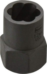 Irwin Hanson - 3/8" Drive Reverse Spiral Flute Hex Bolt Remover - 12mm Hex, 2" OAL - USA Tool & Supply