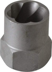 Irwin Hanson - 3/8" Drive Reverse Spiral Flute Hex Bolt Remover - 5/8" Hex, 2" OAL - USA Tool & Supply