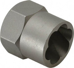 Irwin Hanson - 3/8" Drive Reverse Spiral Flute Hex Bolt Remover - 11/16" Hex, 2" OAL - USA Tool & Supply