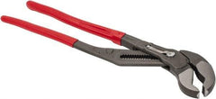 Knipex - 22" OAL, 4-1/2" Max Capacity, 20 Position Adjustable Tongue & Groove Pliers - Standard V-Jaws, Standard Head, Plastic Coated Handles - USA Tool & Supply