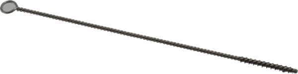 PRO-SOURCE - 1" Long x 1/8" Diam Stainless Steel Twisted Wire Bristle Brush - Single Spiral, 6" OAL, 0.003" Wire Diam, 0.085" Shank Diam - USA Tool & Supply