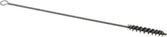 PRO-SOURCE - 1-1/2" Long x 1/4" Diam Steel Twisted Wire Bristle Brush - Single Spiral, 7" OAL, 0.005" Wire Diam, 0.085" Shank Diam - USA Tool & Supply