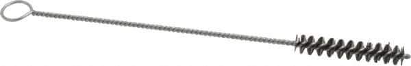 PRO-SOURCE - 2" Long x 3/8" Diam Steel Twisted Wire Bristle Brush - Single Spiral, 8" OAL, 0.006" Wire Diam, 0.11" Shank Diam - USA Tool & Supply