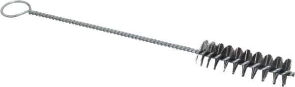 PRO-SOURCE - 2-1/2" Long x 3/4" Diam Steel Twisted Wire Bristle Brush - Single Spiral, 9" OAL, 0.008" Wire Diam, 0.142" Shank Diam - USA Tool & Supply