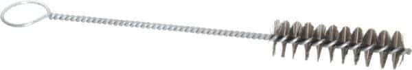 PRO-SOURCE - 3" Long x 7/8" Diam Steel Twisted Wire Bristle Brush - Single Spiral, 10" OAL, 0.008" Wire Diam, 0.16" Shank Diam - USA Tool & Supply