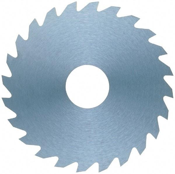 RobbJack - 4" Diam x 0.006" Blade Thickness x 1" Arbor Hole Diam, 36 Tooth Slitting and Slotting Saw - Arbor Connection, Right Hand, Uncoated, Solid Carbide, Concave Ground - USA Tool & Supply