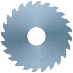 RobbJack - 4" Diam x 0.006" Blade Thickness x 1" Arbor Hole Diam, 36 Tooth Slitting and Slotting Saw - Arbor Connection, Right Hand, Uncoated, Solid Carbide, Concave Ground - USA Tool & Supply