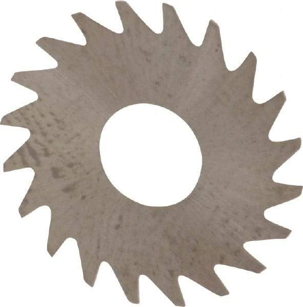 RobbJack - 3/4" Diam x 0.008" Blade Thickness x 1/4" Arbor Hole Diam, 20 Tooth Slitting and Slotting Saw - Arbor Connection, Right Hand, Uncoated, Solid Carbide, Concave Ground - USA Tool & Supply