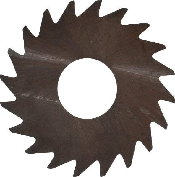 RobbJack - 3/4" Diam x 0.0156" Blade Thickness x 1/4" Arbor Hole Diam, 20 Tooth Slitting and Slotting Saw - Arbor Connection, Right Hand, Uncoated, Solid Carbide, Concave Ground - USA Tool & Supply