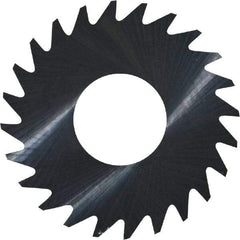 RobbJack - 1" Diam x 0.01" Blade Thickness x 3/8" Arbor Hole Diam, 24 Tooth Slitting and Slotting Saw - Arbor Connection, Right Hand, Uncoated, Solid Carbide, Concave Ground - USA Tool & Supply