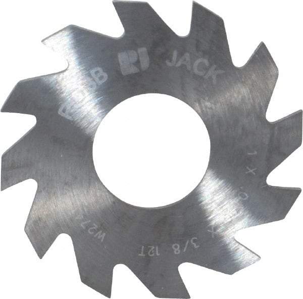 RobbJack - 1" Diam x 0.04" Blade Thickness x 3/8" Arbor Hole Diam, 12 Tooth Slitting and Slotting Saw - Arbor Connection, Right Hand, Uncoated, Solid Carbide, Concave Ground - USA Tool & Supply