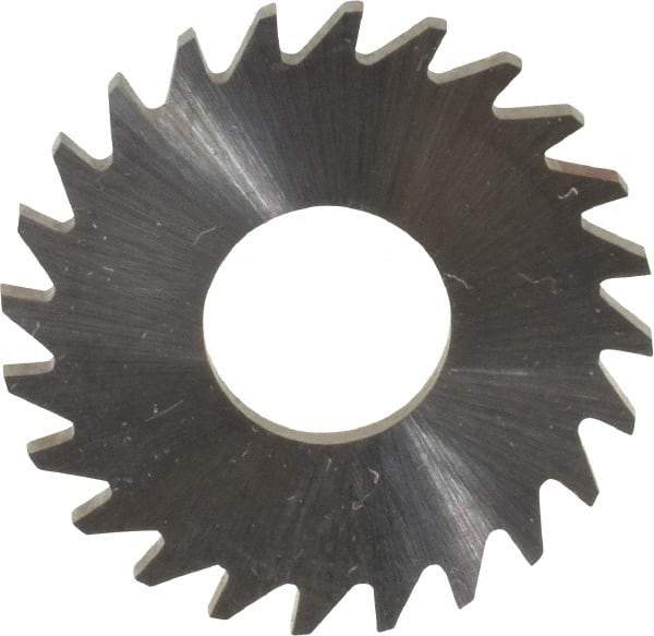 RobbJack - 1" Diam x 1/16" Blade Thickness x 3/8" Arbor Hole Diam, 24 Tooth Slitting and Slotting Saw - Arbor Connection, Right Hand, Uncoated, Solid Carbide, Concave Ground - USA Tool & Supply