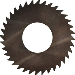 RobbJack - 1-1/4" Diam x 0.006" Blade Thickness x 1/2" Arbor Hole Diam, 36 Tooth Slitting and Slotting Saw - Arbor Connection, Right Hand, Uncoated, Solid Carbide, Concave Ground - USA Tool & Supply