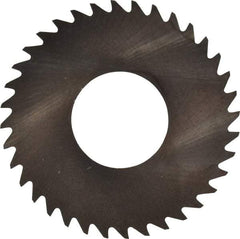 RobbJack - 1-1/4" Diam x 0.01" Blade Thickness x 1/2" Arbor Hole Diam, 36 Tooth Slitting and Slotting Saw - Arbor Connection, Right Hand, Uncoated, Solid Carbide, Concave Ground - USA Tool & Supply