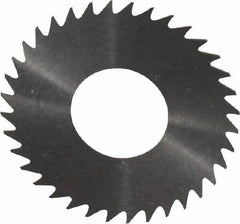 RobbJack - 1-1/4" Diam x 0.014" Blade Thickness x 1/2" Arbor Hole Diam, 36 Tooth Slitting and Slotting Saw - Arbor Connection, Right Hand, Uncoated, Solid Carbide, Concave Ground - USA Tool & Supply