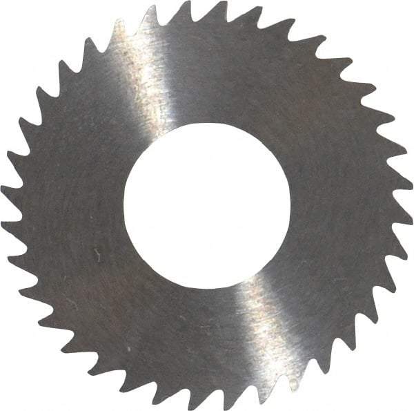 RobbJack - 1-1/4" Diam x 0.018" Blade Thickness x 1/2" Arbor Hole Diam, 36 Tooth Slitting and Slotting Saw - Arbor Connection, Right Hand, Uncoated, Solid Carbide, Concave Ground - USA Tool & Supply