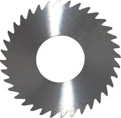 RobbJack - 1-1/4" Diam x 0.02" Blade Thickness x 1/2" Arbor Hole Diam, 36 Tooth Slitting and Slotting Saw - Arbor Connection, Right Hand, Uncoated, Solid Carbide, Concave Ground - USA Tool & Supply