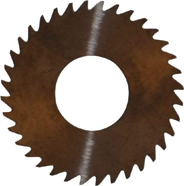 RobbJack - 1-1/4" Diam x 0.025" Blade Thickness x 1/2" Arbor Hole Diam, 36 Tooth Slitting and Slotting Saw - Arbor Connection, Right Hand, Uncoated, Solid Carbide, Concave Ground - USA Tool & Supply