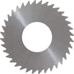 RobbJack - 1-1/4" Diam x 0.028" Blade Thickness x 1/2" Arbor Hole Diam, 36 Tooth Slitting and Slotting Saw - Arbor Connection, Right Hand, Uncoated, Solid Carbide, Concave Ground - USA Tool & Supply