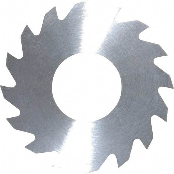 RobbJack - 1-1/4" Diam x 0.0312" Blade Thickness x 1/2" Arbor Hole Diam, 16 Tooth Slitting and Slotting Saw - Arbor Connection, Right Hand, Uncoated, Solid Carbide, Concave Ground - USA Tool & Supply