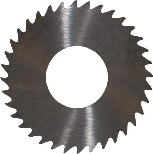 RobbJack - 1-1/4" Diam x 0.035" Blade Thickness x 1/2" Arbor Hole Diam, 36 Tooth Slitting and Slotting Saw - Arbor Connection, Right Hand, Uncoated, Solid Carbide, Concave Ground - USA Tool & Supply