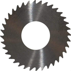 RobbJack - 1-1/4" Diam x 0.035" Blade Thickness x 1/2" Arbor Hole Diam, 36 Tooth Slitting and Slotting Saw - Arbor Connection, Right Hand, Uncoated, Solid Carbide, Concave Ground - USA Tool & Supply