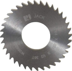 RobbJack - 1-1/4" Diam x 0.0781" Blade Thickness x 1/2" Arbor Hole Diam, 36 Tooth Slitting and Slotting Saw - Arbor Connection, Right Hand, Uncoated, Solid Carbide, Concave Ground - USA Tool & Supply