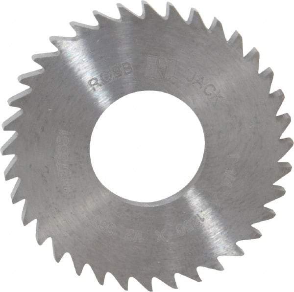 RobbJack - 1-1/4" Diam x 1/8" Blade Thickness x 1/2" Arbor Hole Diam, 36 Tooth Slitting and Slotting Saw - Arbor Connection, Right Hand, Uncoated, Solid Carbide, Concave Ground - USA Tool & Supply