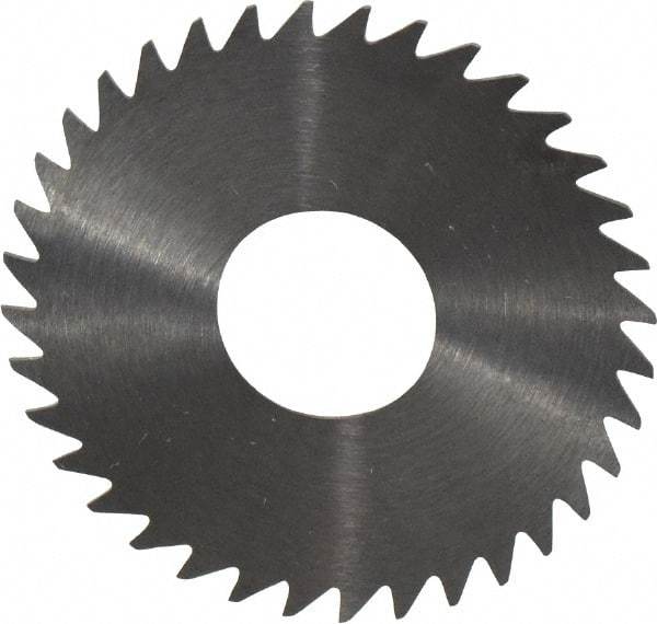 RobbJack - 1-1/2" Diam x 0.0156" Blade Thickness x 1/2" Arbor Hole Diam, 36 Tooth Slitting and Slotting Saw - Arbor Connection, Right Hand, Uncoated, Solid Carbide, Concave Ground - USA Tool & Supply