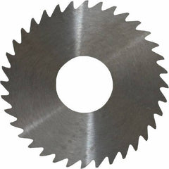 RobbJack - 1-1/2" Diam x 0.018" Blade Thickness x 1/2" Arbor Hole Diam, 36 Tooth Slitting and Slotting Saw - Arbor Connection, Right Hand, Uncoated, Solid Carbide, Concave Ground - USA Tool & Supply