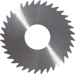 RobbJack - 1-1/2" Diam x 0.023" Blade Thickness x 1/2" Arbor Hole Diam, 36 Tooth Slitting and Slotting Saw - Arbor Connection, Right Hand, Uncoated, Solid Carbide, Concave Ground - USA Tool & Supply