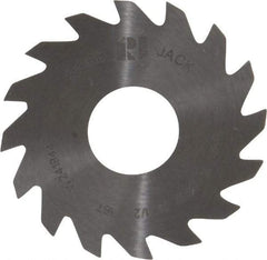 RobbJack - 1-1/2" Diam x 0.0312" Blade Thickness x 1/2" Arbor Hole Diam, 16 Tooth Slitting and Slotting Saw - Arbor Connection, Right Hand, Uncoated, Solid Carbide, Concave Ground - USA Tool & Supply