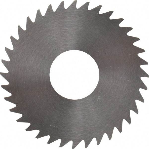 RobbJack - 1-1/2" Diam x 0.0312" Blade Thickness x 1/2" Arbor Hole Diam, 36 Tooth Slitting and Slotting Saw - Arbor Connection, Right Hand, Uncoated, Solid Carbide, Concave Ground - USA Tool & Supply