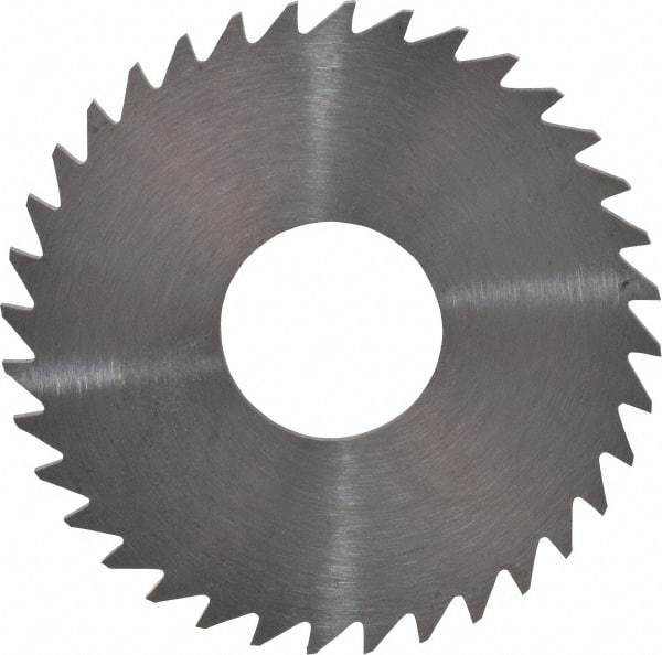 RobbJack - 1-1/2" Diam x 0.051" Blade Thickness x 1/2" Arbor Hole Diam, 36 Tooth Slitting and Slotting Saw - Arbor Connection, Right Hand, Uncoated, Solid Carbide, Concave Ground - USA Tool & Supply