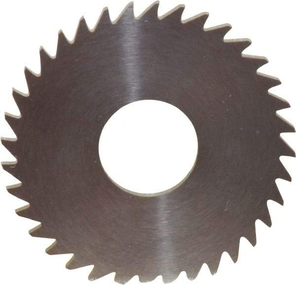 RobbJack - 1-1/2" Diam x 0.0781" Blade Thickness x 1/2" Arbor Hole Diam, 36 Tooth Slitting and Slotting Saw - Arbor Connection, Right Hand, Uncoated, Solid Carbide, Concave Ground - USA Tool & Supply