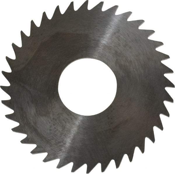 RobbJack - 1-1/2" Diam x 0.0937" Blade Thickness x 1/2" Arbor Hole Diam, 36 Tooth Slitting and Slotting Saw - Arbor Connection, Right Hand, Uncoated, Solid Carbide, Concave Ground - USA Tool & Supply