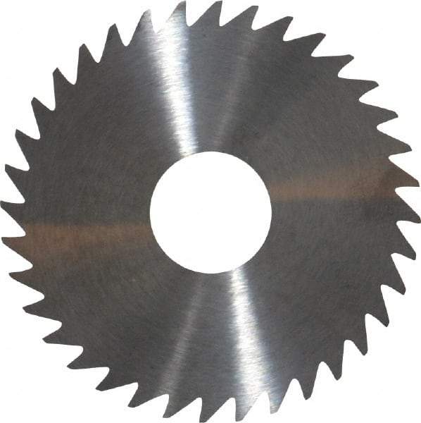 RobbJack - 1-3/4" Diam x 0.02" Blade Thickness x 1/2" Arbor Hole Diam, 36 Tooth Slitting and Slotting Saw - Arbor Connection, Right Hand, Uncoated, Solid Carbide, Concave Ground - USA Tool & Supply