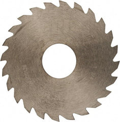 RobbJack - 1-3/4" Diam x 0.023" Blade Thickness x 1/2" Arbor Hole Diam, 24 Tooth Slitting and Slotting Saw - Arbor Connection, Right Hand, Uncoated, Solid Carbide, Concave Ground - USA Tool & Supply