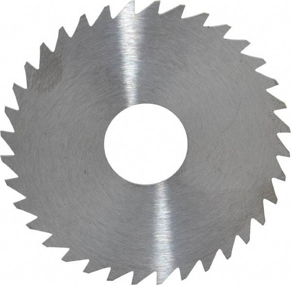 RobbJack - 1-3/4" Diam x 0.0312" Blade Thickness x 1/2" Arbor Hole Diam, 36 Tooth Slitting and Slotting Saw - Arbor Connection, Right Hand, Uncoated, Solid Carbide, Concave Ground - USA Tool & Supply