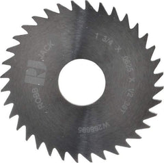 RobbJack - 1-3/4" Diam x 1/16" Blade Thickness x 1/2" Arbor Hole Diam, 36 Tooth Slitting and Slotting Saw - Arbor Connection, Right Hand, Uncoated, Solid Carbide, Concave Ground - USA Tool & Supply