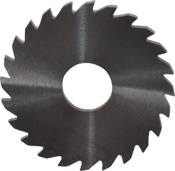 RobbJack - 1-3/4" Diam x 0.0937" Blade Thickness x 1/2" Arbor Hole Diam, 24 Tooth Slitting and Slotting Saw - Arbor Connection, Right Hand, Uncoated, Solid Carbide, Concave Ground - USA Tool & Supply