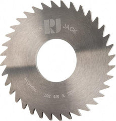 RobbJack - 1-3/4" Diam x 1/16" Blade Thickness x 5/8" Arbor Hole Diam, 36 Tooth Slitting and Slotting Saw - Arbor Connection, Right Hand, Uncoated, Solid Carbide, Concave Ground - USA Tool & Supply