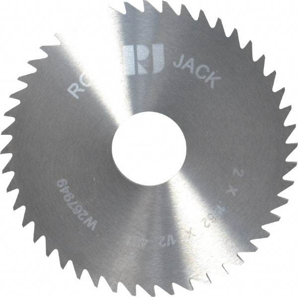 RobbJack - 2" Diam x 0.1562" Blade Thickness x 1/2" Arbor Hole Diam, 48 Tooth Slitting and Slotting Saw - Arbor Connection, Right Hand, Uncoated, Solid Carbide, Concave Ground - USA Tool & Supply