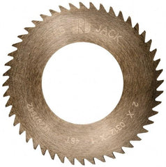 RobbJack - 2" Diam x 0.0312" Blade Thickness x 1" Arbor Hole Diam, 48 Tooth Slitting and Slotting Saw - Arbor Connection, Right Hand, Uncoated, Solid Carbide, Concave Ground - USA Tool & Supply