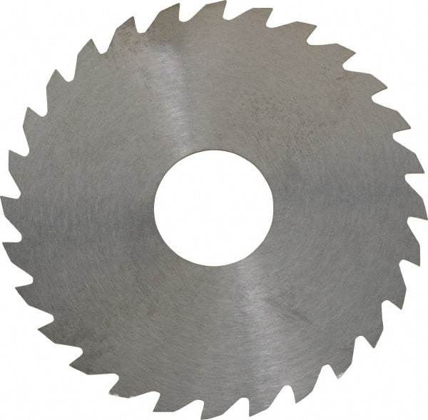 RobbJack - 2-1/4" Diam x 0.0312" Blade Thickness x 5/8" Arbor Hole Diam, 28 Tooth Slitting and Slotting Saw - Arbor Connection, Right Hand, Uncoated, Solid Carbide, Concave Ground - USA Tool & Supply