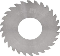 RobbJack - 2-1/2" Diam x 1/16" Blade Thickness x 1" Arbor Hole Diam, 28 Tooth Slitting and Slotting Saw - Arbor Connection, Right Hand, Uncoated, Solid Carbide, Concave Ground - USA Tool & Supply