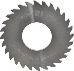 RobbJack - 2-1/2" Diam x 0.0937" Blade Thickness x 1" Arbor Hole Diam, 28 Tooth Slitting and Slotting Saw - Arbor Connection, Right Hand, Uncoated, Solid Carbide, Concave Ground - USA Tool & Supply