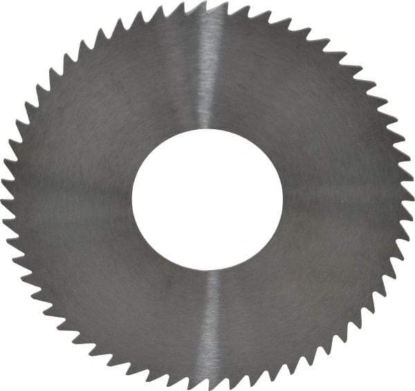 RobbJack - 2-3/4" Diam x 0.0312" Blade Thickness x 1" Arbor Hole Diam, 60 Tooth Slitting and Slotting Saw - Arbor Connection, Right Hand, Uncoated, Solid Carbide, Concave Ground - USA Tool & Supply